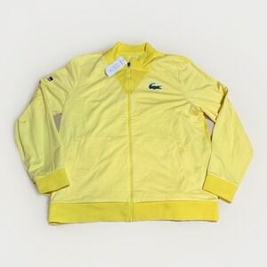 Lacoste Sport Mens Yellow Full Zip Track Jacket Miami Open Logo XL SH9221-51